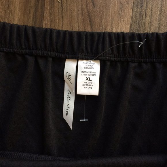 NY Collection Hi-Low Drop Elastic Waist Skirt - Picture 4 of 5